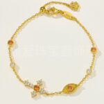 S925 Silver-Orange Light Cross Bracelet for Women - Boutique, Luxurious, Stackable with Zirconia