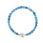 Minimalist Natural Aquamarine Crystal Bracelet