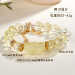 Natural Lemon Yellow Crystal Wealth God Bracelet with Moon Tassels  Original Chinese Style Women's Bracelet - Image 4