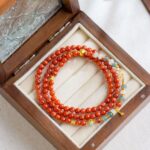 Natural South Red Peach Hair S925 Silver Plated Sweater Chain, New Chinese Style Necklace, Hetian Jade Clavicle Chain - Image 5