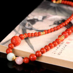 Natural South Red Agate Single Strand Necklace, Trendy Versatile Sweater Chain - Image 2