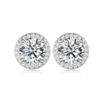 Minimalist Luxury S925 Silver Sugar Cube Moissanite Stud Earrings