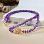 Natural Amethyst Raw Stone Bracelet - Nine Purple Fire-Separating Bracelet, Original Design - Image 3