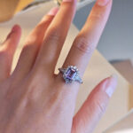 Natural amethyst ring creative inlay S925 silver ring female niche high-end light luxury - Image 4