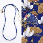 Blue Sea, Blue Sky: Lapis Lazuli Cut Millet Bead Necklace, Women's Sweater Chain, Multi-layered Bracelets