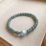 Natural jade bracelet blue water jade class A bracelet sterling silver maristone - Image 9