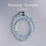 Modern Minimalist Luxury Natural Aquamarine & White Crystal Double-Layer Bracelet - Image 3