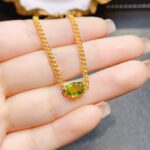 Natural Peridot Bracelet - Wealth Green Light, 925 Silver Bracelet with Natural Peridot Gemstone - Image 2