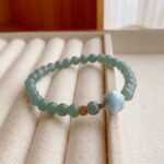 Natural jade bracelet blue water jade class A bracelet sterling silver maristone - Image 7