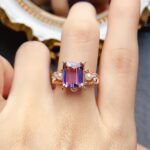 Emperor's Ring Natural Ametrine Ring - Purple-Yellow, Gold-Plated S925 Silver, Perfect for Formal & Luxury Occasions - Image 3