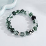 Green Ghost Crystal Bracelet for Women, S925 Sterling Silver, Luxurious and Delicate Butterfly Design