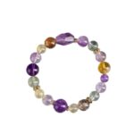 Natural Black Gold Super Seven Amethyst Rutilated Quartz Prosperity Bracelet