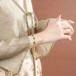 Natural jasper small sugar cube bracelet women's S925 sterling silver new Chinese light luxury high-end hand jewelry - Image 4