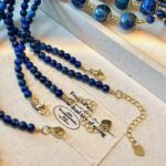 Retro natural lapis lazuli and white crystal necklace, choker, a stylish and versatile piece with premium quality - Image 4