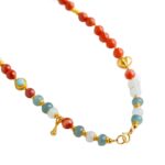 Natural South Red Peach Hair S925 Silver Plated Sweater Chain, New Chinese Style Necklace, Hetian Jade Clavicle Chain - Image 6