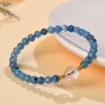 Minimalist Natural Aquamarine Crystal Bracelet - Image 4