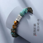 Silver 999 Six-Character Mantra Men's Vintage Tibetan Script Bracelet - Image 5