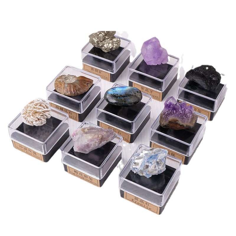 O1CN01k6Bncf1Rx7EEBRB90_2710802177-0-cib.jpg Natural Crystal Mineral Specimen Box Set – Kids' Educational Science Decor & Gift - Image 1