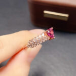 Cupid's Love Vintage Natural Garnet Ring - Burgundy Red, Silver-Inlaid S925 Silver, Perfect for Daily Wear & Romantic Occasions - Image 5