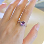 Luxury Vintage Style Oval Amethyst Ring, Suitable for Engagement, Daily Wear and Parties, Purple, 925 Silver with Exquisite Inlay, Personalized and Luxury - Image 3