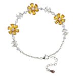 Luxury Flower Natural Citrine Bracelet Banquet S925 Silver