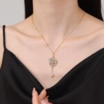 Chanel-Style Fresh Moissanite Key Pendant, 925 Sterling Silver Luxury Key Necklace for Women - Image 4