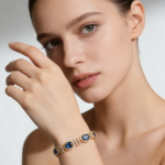 Bestseller Natural London Blue Topaz Bracelet, S925 Silver Gold-Plated Elegant Bracelet for Women, November Birthstone Jewelry - Image 2