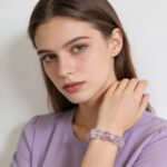 Pink Dream Starlight Bracelet - Natural Star Rose Quartz & Clear Crystal Bracelet for Love Attraction & Energy Purification - Image 3