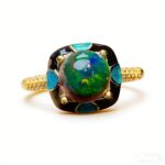 Nature & Fantasy Black Opal S925 Silver Ring - Celestial Inspired Gemstone Jewelry