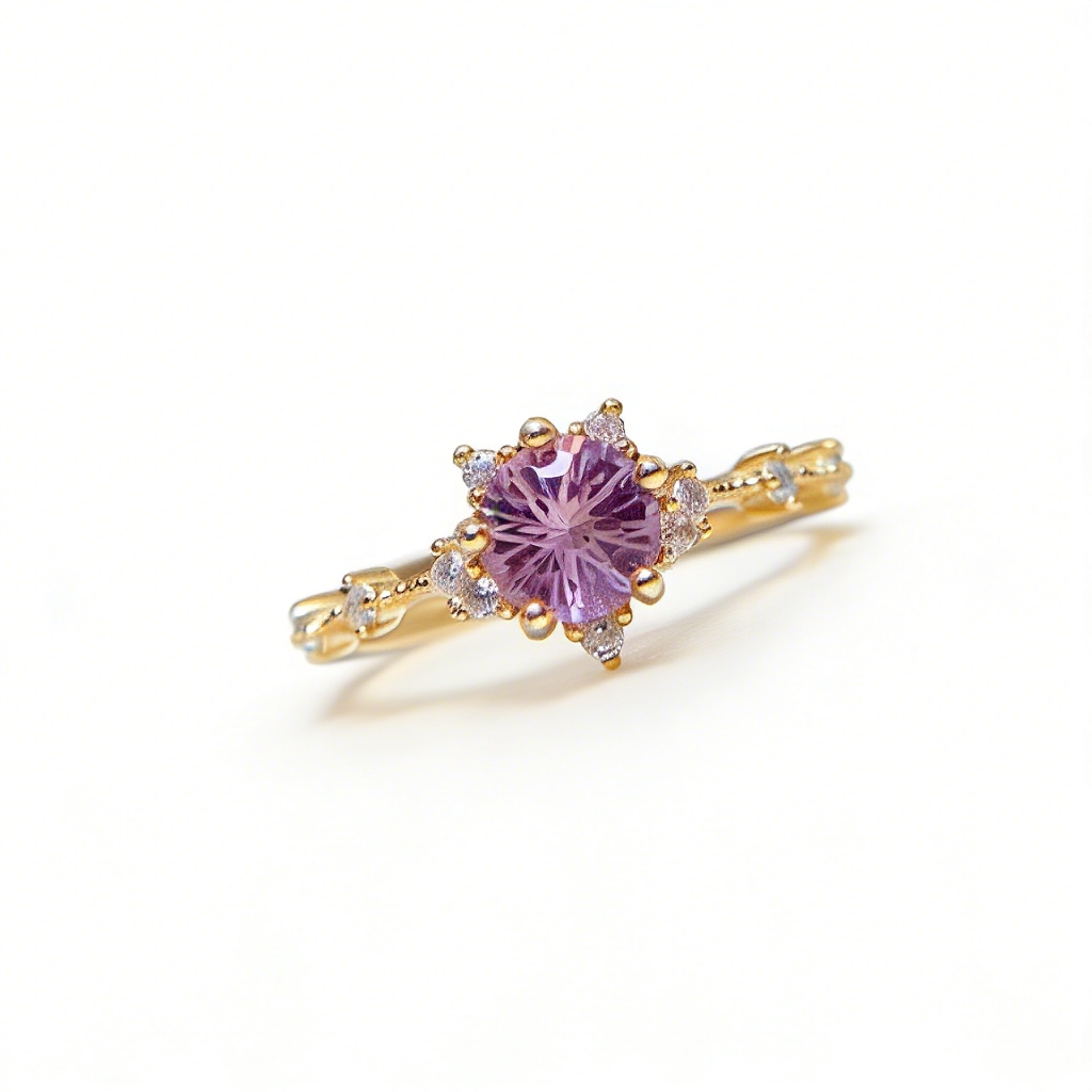微信图片_2026-02-27_153725_329 Self-Love S925 Silver Natural Fire-Cut Amethyst Ring - February Birthstone Jewelry - Image 1