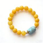 Natural Chicken Fat Yellow Beeswax Bracelet  Authentic Yellow Beeswax Design