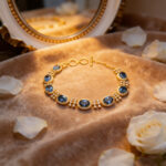 Bestseller Natural London Blue Topaz Bracelet, S925 Silver Gold-Plated Elegant Bracelet for Women, November Birthstone Jewelry - Image 3