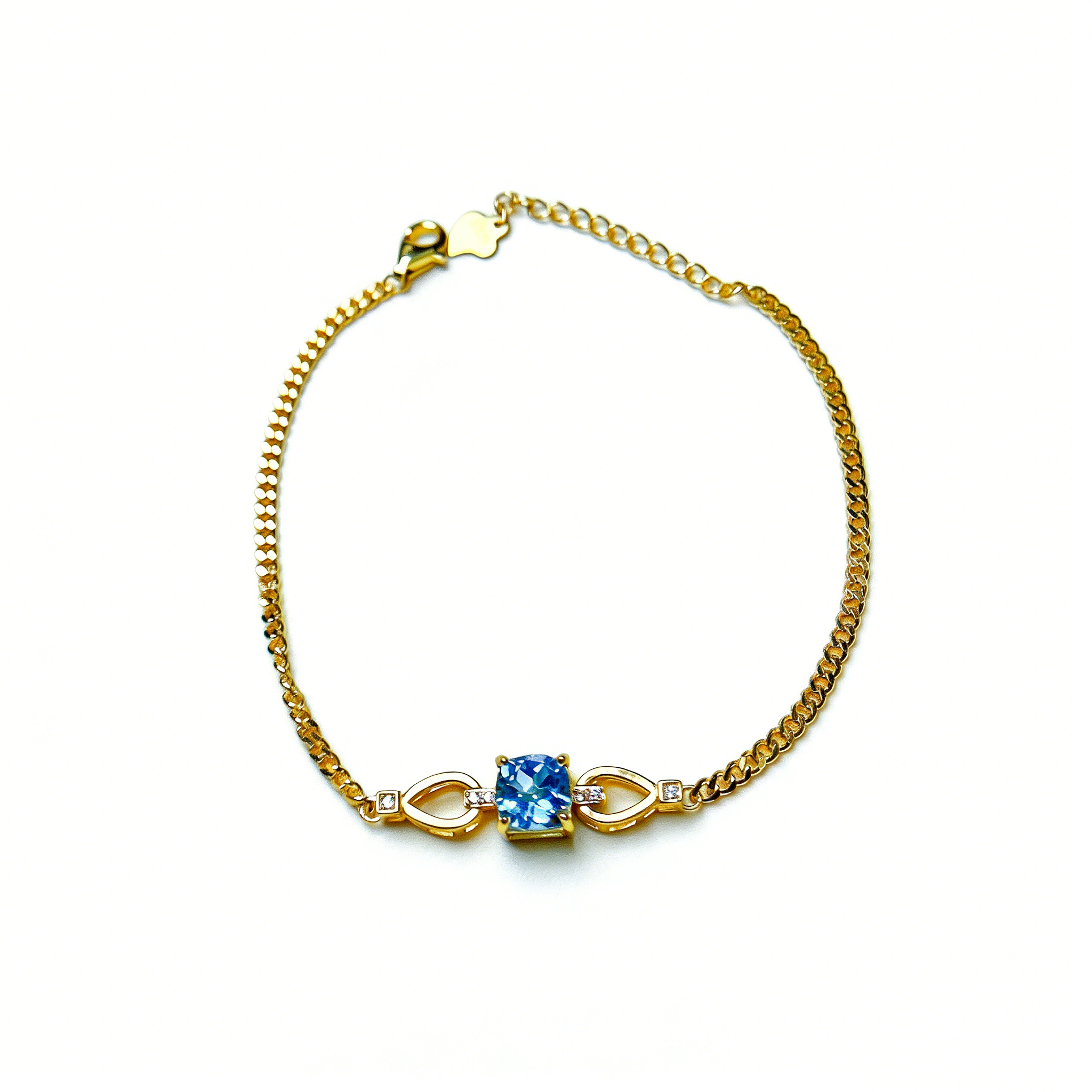微信图片_2026-02-28_113120_344 Luxury Fashion Natural Topaz Bracelet Daily Blue Silver Inlaid Gemstone - Image 1