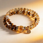 Luxury Vintage Double-layer Yellow Citrine Tiger Eye Bracelet Fortune Protection Bronze Gold Handcrafted Natural Crystal - Image 3