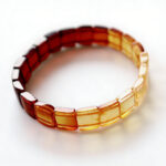 Vintage Light Luxury Gradient Natural Amber Rainbow Bracelet