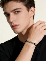 Cloud Pattern Bracelet Vintage Agate Beaded Men's - Image 2