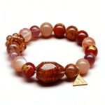Vintage Light Luxury Gradient Natural Amber Rainbow Bracelet