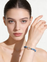 Minimalist Natural Aquamarine Crystal Bracelet - Image 2