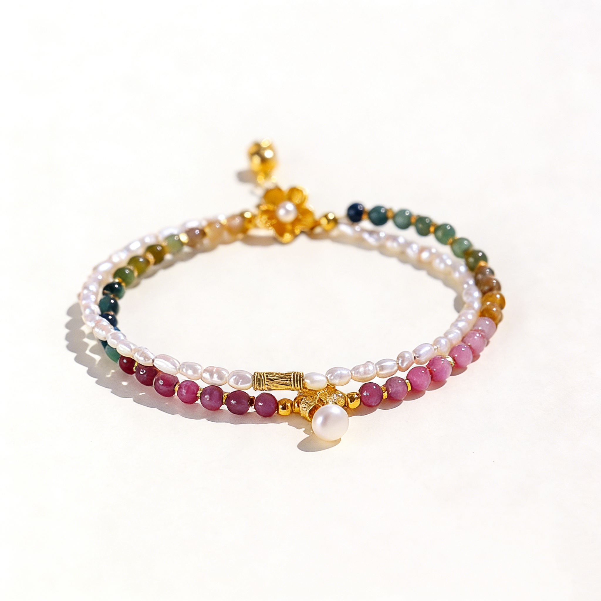 微信图片_2026-03-12_094019_417 Vintage Light Luxury Gradient Natural Amber Rainbow Bracelet - Image 1