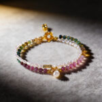 Vintage Light Luxury Gradient Natural Amber Rainbow Bracelet - Image 3