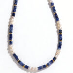 Luxury Bohemian Natural Pearl Blue Pattern Jewelry Set - Necklace & Bracelet - Image 3