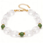 Bohemian Natural Hetian Jade White Crystal Beaded Bracelet Necklace - Image 4