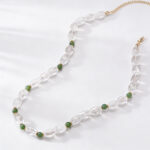 Bohemian Natural Hetian Jade White Crystal Beaded Bracelet Necklace - Image 3