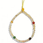 Minimalist Luxury Natural Yellow Crystal Five God of Wealth Handcrafted Beaded Phone Lanyard - Image 3