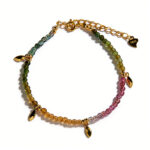 Handmade Colorful Natural Tourmaline Necklace & Bracelet - Bohemian Style