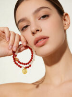 Bohemian Style Natural Red Agate Lemon Citrine Double-layer Bracelet - Image 2