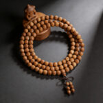 Zen Style Multi-Strand Wood Bracelet for Meditation Daily Wear Brown Handcrafted Natural Wood - Image 3