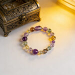 Natural Black Gold Super Seven Amethyst Rutilated Quartz Prosperity Bracelet - Image 3