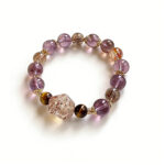 Luxury Natural Amethyst Ametrine Tiger Eye Bracelet Fortune Luck Handcrafted Daily Wear Spiritual