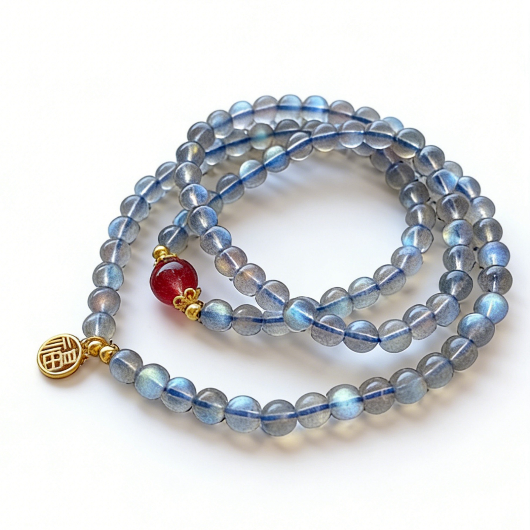 微信图片_2026-03-16_103314_269_副本 Lucky Moonstone Aquamarine Fu Bracelet - Image 1